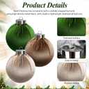 Christmas Tree Ornaments Velvet Ball - Xmas Tree Decorations Balls, Shatterproof Christmas Bulbs Decorations Set, Multicolor Green Brown Neutral, 80MM 3.15 Inch (15PCS)