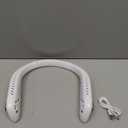 Kternay Bladeless Neck Fan - Portable Neck Fans with 3 Wind Speed,USB Rechargeable Personal Neck Fan, Hands-Free Design USB Fan - Ideal for Outdoor Activities and Travel (White)