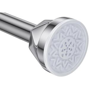 TITGIPE Shower Curtain Rod 27-80 Inches, No Drill Tension Curtain Rod, Adjustable Spring Tension Shower Rods for Bathroom, Kitchens, Windows, No Rust, Silver