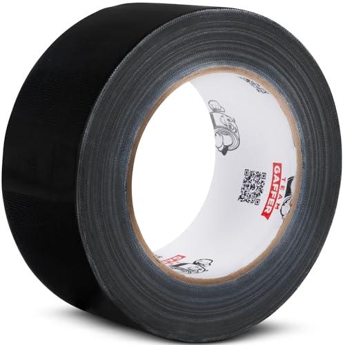 Team Gaffer Black Professional-Grade Gaffer Tape | Water-Resistant, Heavy-Duty & No-Residue for Reliable & Convenient Repairs, Marking, Cable Management | 2 inches x 30-Yard Per Roll (1 Pack)