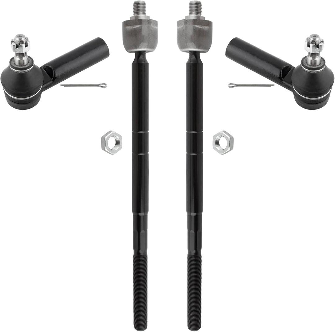 4Pcs Suspension Kit Front Inner Outer Tie Rods End Links Set Fit For Ford Escape 2001-2007, For Mazda Tribute 2001-2006, For Mercury Mariner 2005-2007 (Excluding Hybrid) Replace# ES3631 EV424