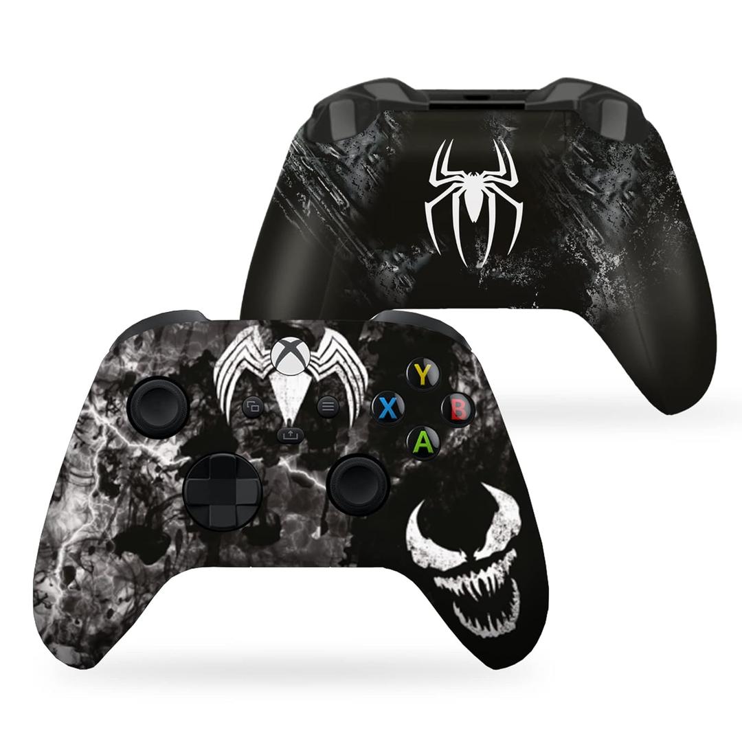 DreamController Original X-box Wireless Controller Special Edition Customized Compatible with X-box One S/Series X/S & Windows 10 Made with Advanced HydroDip Print Technology(Not Just a Skin) (Non-Modded - Front & Back Print, Vennom)