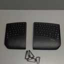 Perixx PERIBOARD-624B US, Wireless Ergonomic Split Keyboard - Up 30 Ft Separation - Adjustable Tilt Angle - Low Profile Membrane Keys - Black - US English