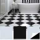 Spiareal 48 Pieces Peel and Stick Floor Tiles Vinyl Flooring 12 x 12 Inch Stick on Floor Tile Self Adhesive Waterproof DIY for Bathroom Kitchen Bedroom Living Room(Plaid)