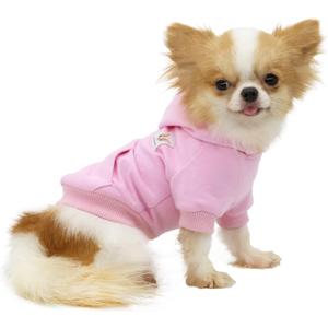 LOPHIPETS Dog Cotton Hoodies Sweatshirts for Small Dogs Chihuahua Puppy Clothes Cold Weather Coat-Pink/S