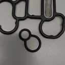 3 PCS Head Gasket Oil Filter Adapter Gasket Kit, 15825-P8A-A01 36172-P8A-A01 91319-PR3-000 Oil Filter Housing Gasket, Compatible with Hon-da Accord Odyssey Pilot, A-cura CL MDX RDX RL (Black)