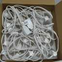 25Ft Outdoor String Lights, G40 Globe String Lights with 27 Clear Glass Bulbs, Waterproof Incandescent White String Lights for Patio, Balcony & Bedroom, Warm White Bistro Lights