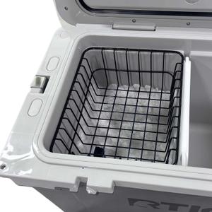 Cooler Basket for RTIC 52 or 72 Qt Ultra-Light Coolers, Aluminum Cooler Basket for Coleman 54 Qt Steel Belted Cooler, Durable, Food-Safe, Rtic Cooler Accessories - Black