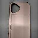 TOPAUX for iPhone 17 Wallet Case Slim Credit Card Holder Slot Slide Cover Back Pocket Compartment Dual Layer Shock Absorption Rugged Bumper Anti-Scratch Protective Hard Shell for iPhone 17 Rose Gold