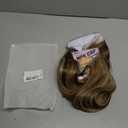 Highlight Blonde Wig 18 Inch Medium Length Wavy Glueless Ombre Mixed Brown Honey Blonde Lace Front Wig Pre Plucked HD 13x4 Synthetic Lace Front Wigs for Women