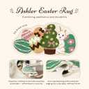 Ashler Easter Bathroom Rug, Egg and Bunny Soft Tufted Absorbent Bath Mat for Easter Decor, Green Area Rugs for Front Door, Living Room Bedroom, Kitchen, 23.5x45IN