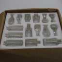 30 Pack Small Bud Vases, Vintage Clear Glass Bud Vases in Bulk with Unique Embossed Patterns for Wedding Centerpieces, Table Decor, Rustic Party Reception Decorations