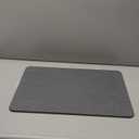 Stone Bath Mat Diatomaceous Earth Shower Mat Non-Slip Super Absorbent Diatomite Stone Bath Mats for Bathroom Floor Quick Drying Natural Easy to Clean(23.6''15.4" Gray) (Line1-grey)