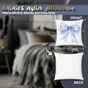 Blue Coquette Bow Pillow Covers 18x18, Coquette Room Decor,Bow Room Decor，Girly Bedroom Decor, Coquette Stuff, Set of 4