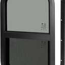 NOVINO RV Window,Camper Replacement Vertical Sliding RV Window for Cargo Trailer Utility Travel Trailer Cargo Van Truck SUV 14" W x 22" H, Fit 1" or 1-1/2" Thick Wall,DOT Approved