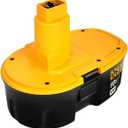 Akkopower 18V Replacement Battery for DeWALT: 5.0Ah 18 Volt XRP Ni-Mh Compatible with DC9096 DC9098 DW9095 DW9096 DW9098 (1 Pack 18v Yellow-black)