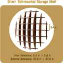 Sphere Solid Wooden Tea Cup Holder,Oversized Hanging Coffee Mug Display Rack Multi Slot Wall Decor Display Cabinet Mug Shelf for Wall for Kitchen Office Living Room(47.247.2'' Dark Brown)