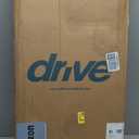 Drive Medical 13067 Non Tilt Top Overbed Table with Wheels and Secure Height Adjustment,Tray Table for Hospital or Home Use, Bedside Rolling Overbed Table, Silver Vein