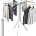 Drying Rack Clothing, Collapsible Drying Racks for Laundry, Portable Drying Rack, Indoor Clothes Drying Rack with 16 Adjustable Aluminum Poles, Clothing Dry Rack for Outdoor, Laundry Room, Indoor