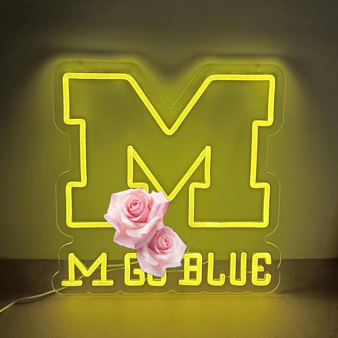 University Neon Sign For Wall Decor, Dimmable University Neon Sign for Bedroom Man Cave Birthday Gifts for Fans Decoration, Led Light Up Sign for Parties, Bars, Dorms, Office Wall Art and Game Room Decor12.9*12.9inch