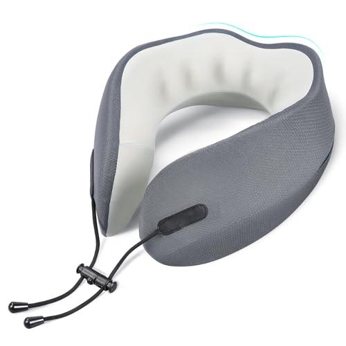 Cozyhealth Travel Neck Pillow for While Sleeping on Airplane, Memory Foam Comfort Travel Pillow, Gently Neck Head Support Sleeping Rest, Airplane Car and Home Use (Small)