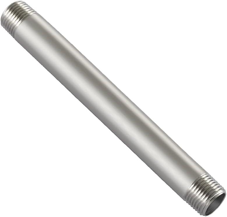 Beduan Stainless Steel Pipe Fitting, 1/2" NPT x 1/2" NPT Male Threaded, 24" Length Pipe Nipple