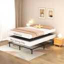 5-Inch Metal Box Spring， Metal Bed Frame Base，Low Profile Metal Foundation, Easy Assembly, Durable Support,Noise-Free,Queen