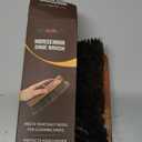6.7" Horsehair Shoe Shine Brush - 100% Soft Genuine Horse Hair Bristles - Unique Concave Design Wood Handle for Boots, Shoes & Other Leather Care (1pc)