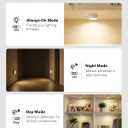 Radar Motion Sensor Puck Lights with Remote Control, RGB Rechargeable Wireless Under Cabinet Lighting for Kitchen, Magnet Stick on LED Closet Lights, Cordless Night Light for Counter, Stair, Bookshelf