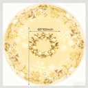 Yanstar Christmas Tablecloth Golden Christmas Pattern - 60x60in Holiday Dining Decor (152x152cm) Wrinkle & Stain Resistant Polyester