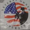 XL Round Veteran Owned & Operated Soldier Sticker (Business Window Vinyl Decal Shop Cafe Vet (11 inch)