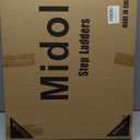 Midoli 2 Step Ladder, Folding Step Stool with Anti-Slip Wide Pedal, Aluminum Material Lightweight Yet Sturdy, G.W 3,4 Kg, N.W 2.8 Kg, Meas 65*48*7CM