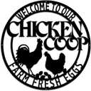 MeMate Chicken Coop Signs Outdoor Decors, Hen House Sign for Farmhouse Decoration, 18 inches Metal Sign for Coop, Chicken Metal Sign, Farm Sign Housewarming Gifts for Family Friends, Farmhouse Decor