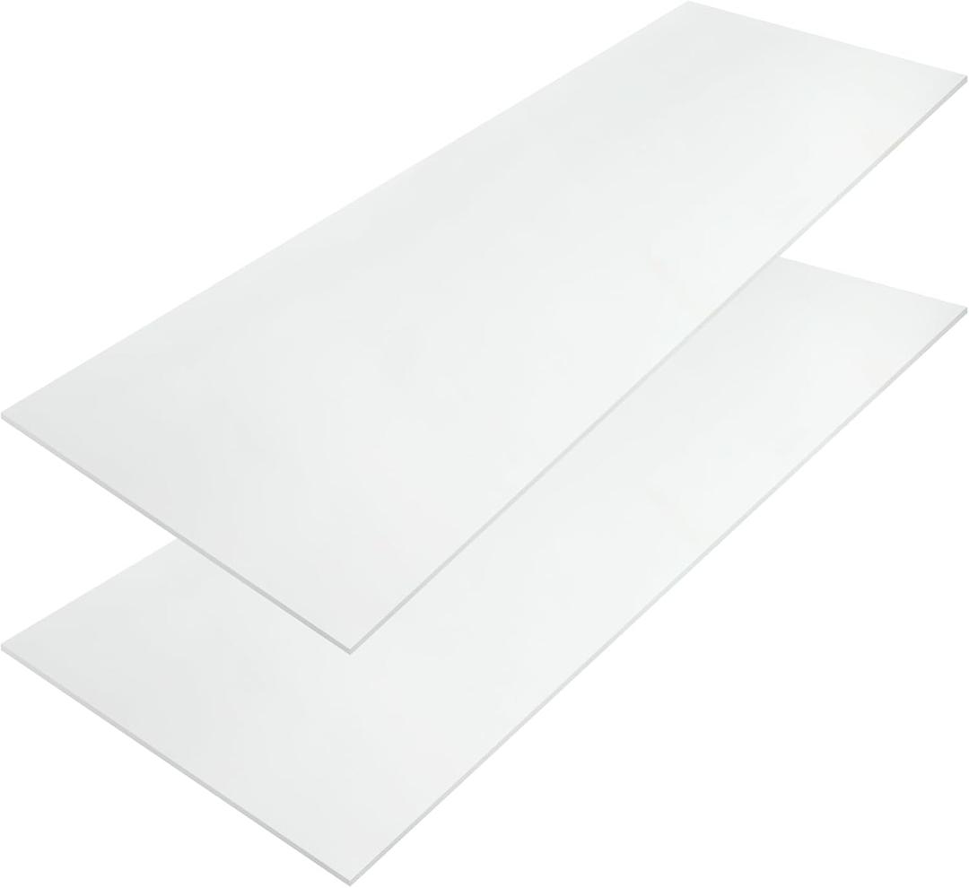 Amylove 1 Pack Polyurethane Foam 1/2" x 24" x 72" High Density Cushion Upholstery Foam Sheet for Seat Replacement DIY Projects Chairs Headboards Sofas Home (White)