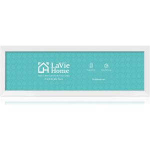LaVie Home 10x30 Picture Frame White, Panoramic Picture Frame for Wall Decoration, Classic Black Minimalist Style Suitable for Decorating Houses, Offices, Hotels1 Pack