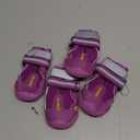 QUMY Dog Shoes for Large Dogs, Medium Dog Boots & Paw Protectors for Winter Snowy Day, Summer Hot Pavement, Water-Resistant in Rainy Weather, Outdoor Walking, Indoor Hardfloors Skid-Resistant Sole (Purple, Size 1: 1.8''x2.3''(W*L) (Pack of 4))