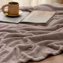 Bedsure GentleSoft Fleece Throw XL Blanket Mocha Brown - 300GSM Soft Lightweight Plush Cozy Blankets for Bed, Sofa, Couch, Travel, Camping, 50x70 inches