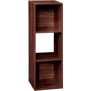ClosetMaid Cubeicals 3 Cube Storage Shelf Organizer Bookshelf - Vertical/Horizontal, Easy Assembly - Dark Cherry Finish
