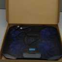 Laptop Cooling Pad Laptop Cooler Stand, Laptop Fan Cooling Pad for 12-15.6 Inch Laptop Notebooks, 5 Quiet Fans, 5 Angle Adjustable Laptop Cooling Stand (Black)