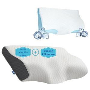 Derila King Size Memory Foam Pillow & Cooling Pillowcase