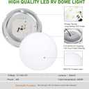RV LED Ceiling Light,12v RV Lights Interior,4.5 inch Low Profile Puck Light for RV Interior, Camper, Trailer, Boat and Motorhome(Warm White 3400K, 6PCS)