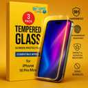 2 x Screen Protector for iPhone 16 Pro Max  6.9  3-Pack [9H Hardness] Tempered Glass  Scratch and Impact Resistant, Easy Install  High Sensitivity  Case-Friendly