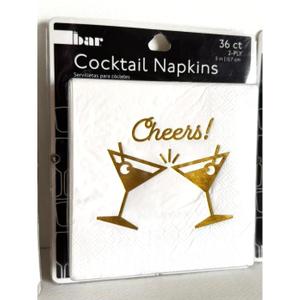 Cocktail Napkins "Cheers". 36 ct.  5 in