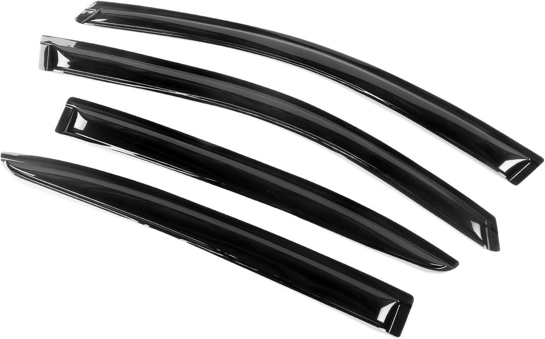 IKON MOTORSPORTS - Visera de ventana compatible con Dodge Avenger 2008-2014, 4DR, parasol para ventana de lluvia, color humo oscuro, 4 unidades, acrlico, por IKON MOTORSPORTS, 2009, 2010, 2011, 2012,