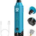 Casfuy 6-Speed Dog Nail Grinder - Newest Enhanced Pet Nail Grinder Super Quiet Rechargeable Electric Dog Nail Trimmer Painless Paws Grooming & Smoothing Tool for Large Medium Small Dogs (Bright Blue)