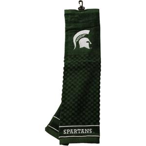 Team Golf NCAA Embroidered Golf Towel, Checkered Scrubber Design, Embroidered Logo (One Size, Multi Team Color)
