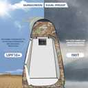 AKOZLIN Portable Pop Up Shower Privacy Shelters Instant Tent Dressing Changing Outdoor Camping Toilet Tent Camouflage, 6.2ft High-39.4"width