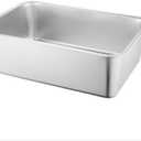 Stainless Steel Cat Litter Box, High Side Metal Litter Box, Metal Kitten Litter Pan, Pet Cleaning Tool for Big and Small Cats, Rabbits, Non-Stick Cat Poop Box odorless 19.7"x13.8"x5.9"