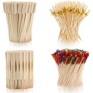 500pcs Cocktail Toothpicks for Appetizers,Party Skewers for Appetizers Picks,Charcuterie Boards Accessories,Cocktail Picks for Drinks,Fancy Tooth Picks for Appetizers,Bamboo Toothpicks for Food Sticks