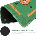 Mahjong Mat with Carrying Case, 31.5"x31.5" Non-Slip Noise Reduction Mahjong Table Mat, Waterproof Foldable Mahjong Pad for Poker, Board Games, Card Games, Dominoes (Green)